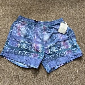 NWT Sun country 90s swimwear trunks bathing suit geometric XL surfwear USA NOS